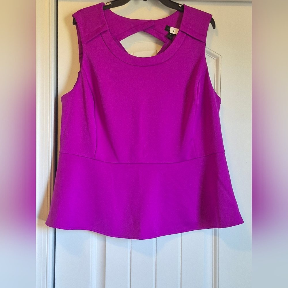 Vibrant Purple Peplum Top